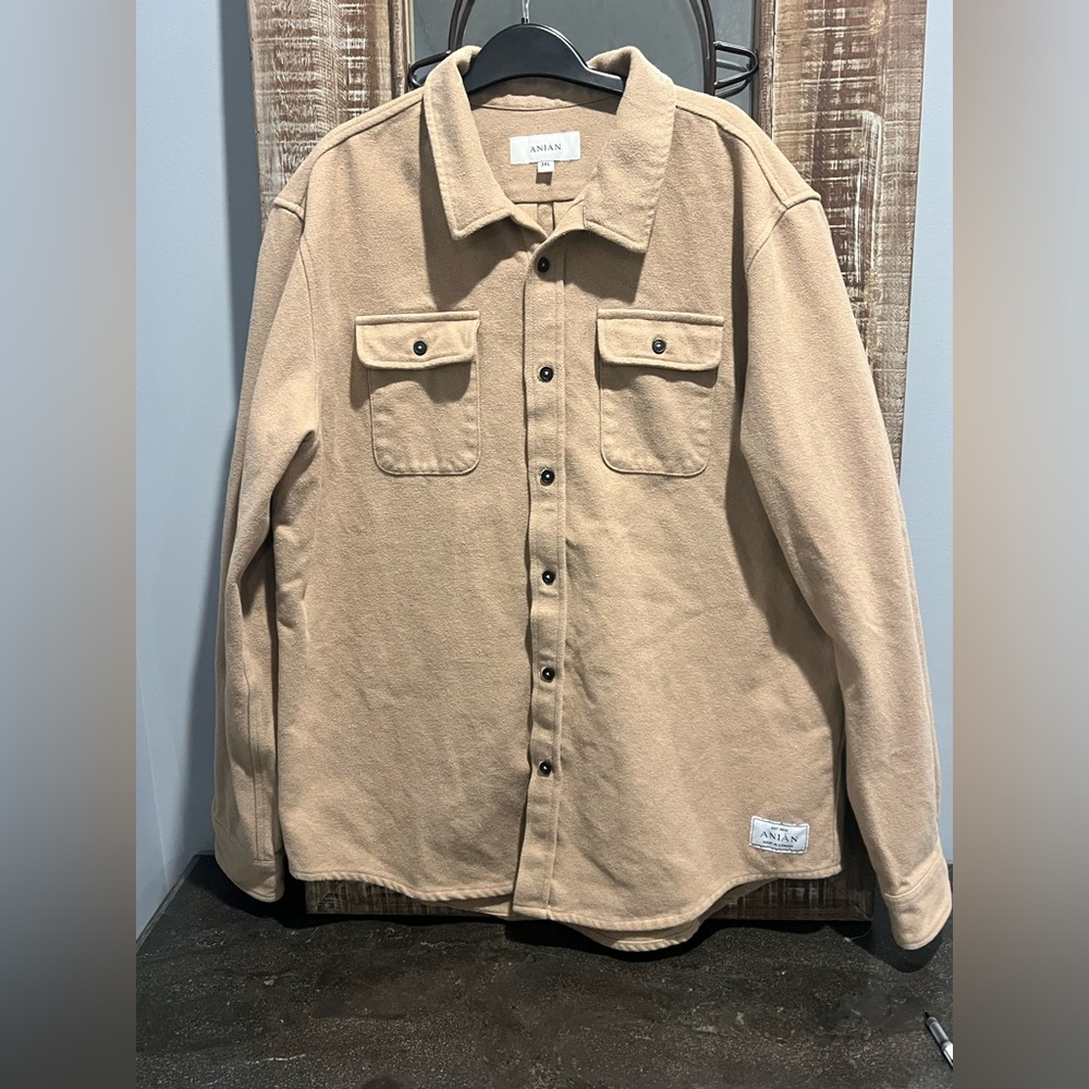 Anian Beige Men's 80% cotton Jacket